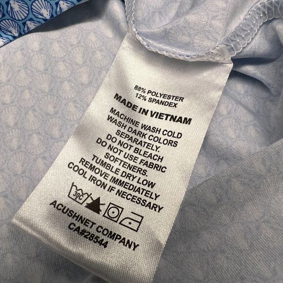 Footjoy Polo Shirt Mens XL Geometric Sea Shell Ocean Performance Golf Stretch - Picture 7 of 9